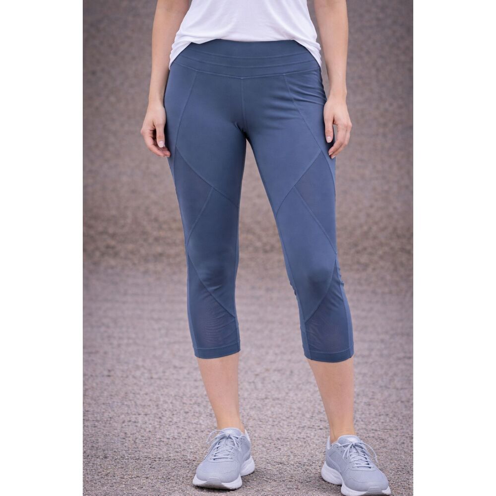 Athleta Leggings Crop Pull-on Elastic Waist Blue M
